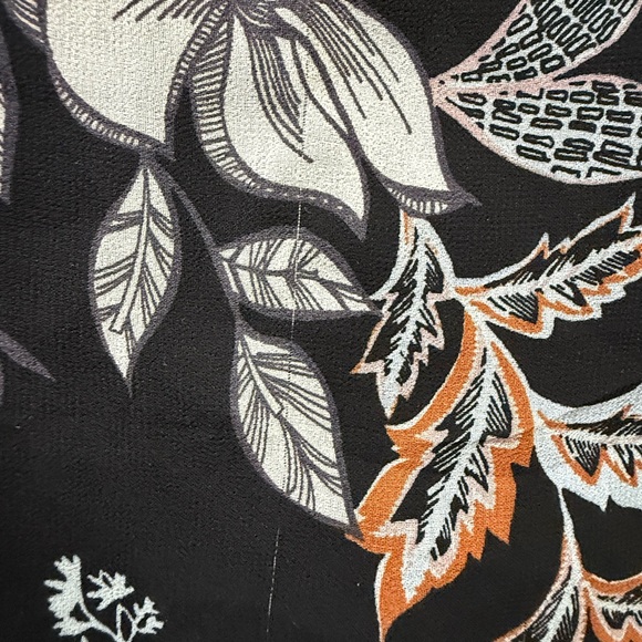 Maurices Black Top with Orange and Gray Pattern - Picture 4 of 7